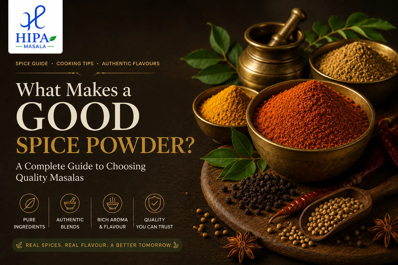 Original HIPA guide cover for choosing a good spice powder