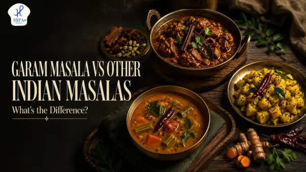 Aromatic whole spices including stone flower, cinnamon, star anise and cardamom on rustic burlap